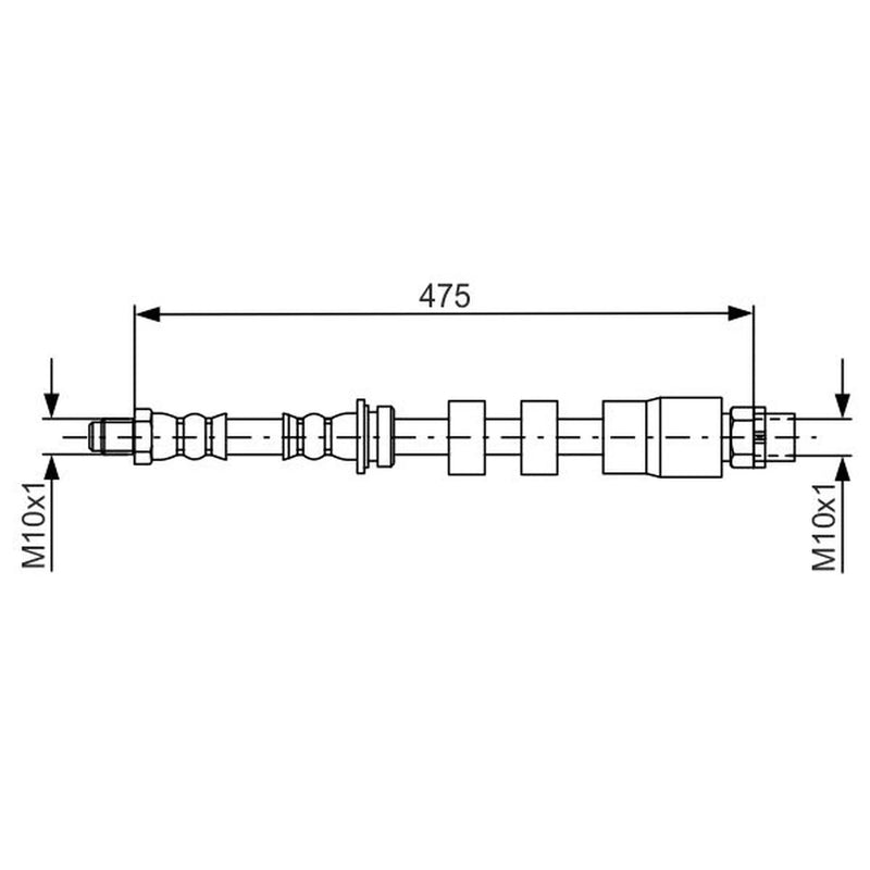 Bosch Brake Hydraulic Hose Line Front fits BMW X1 2009-2015