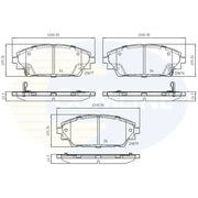 Comline Front & Rear Pads fits Mazda 3 2013-2019 1.5 1.6 2.0 2.2