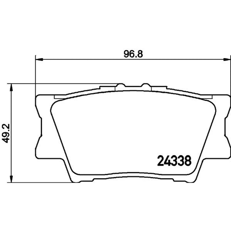 Mintex Rear Brake Pad Set fits Lexus Es 2012-2018