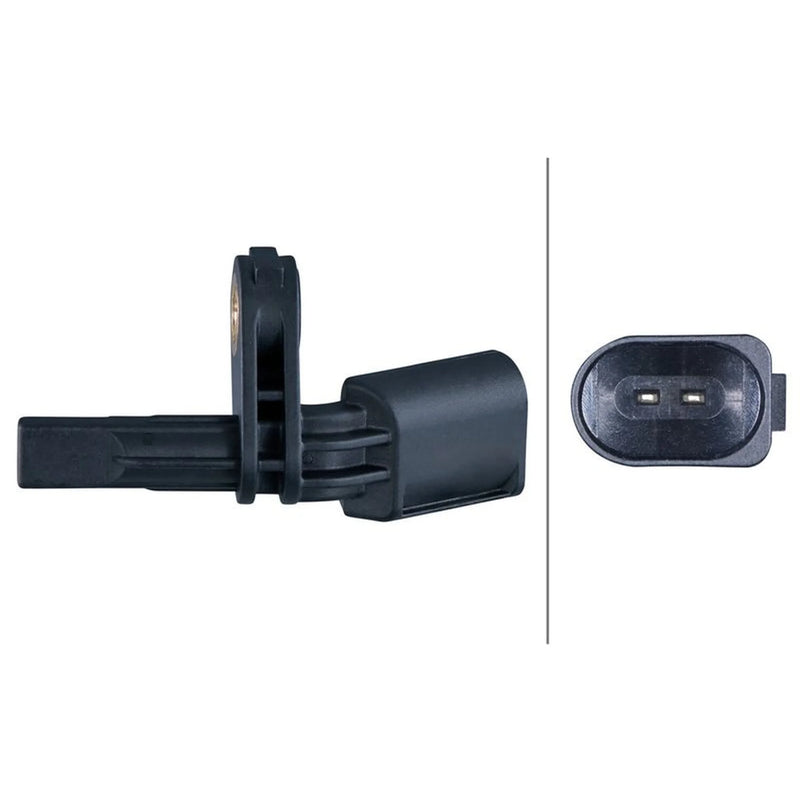 Hella ABS Wheel Speed Sensor Front Right fits Audi A1 2014-2018 1.0 1.4 1.6 1.8