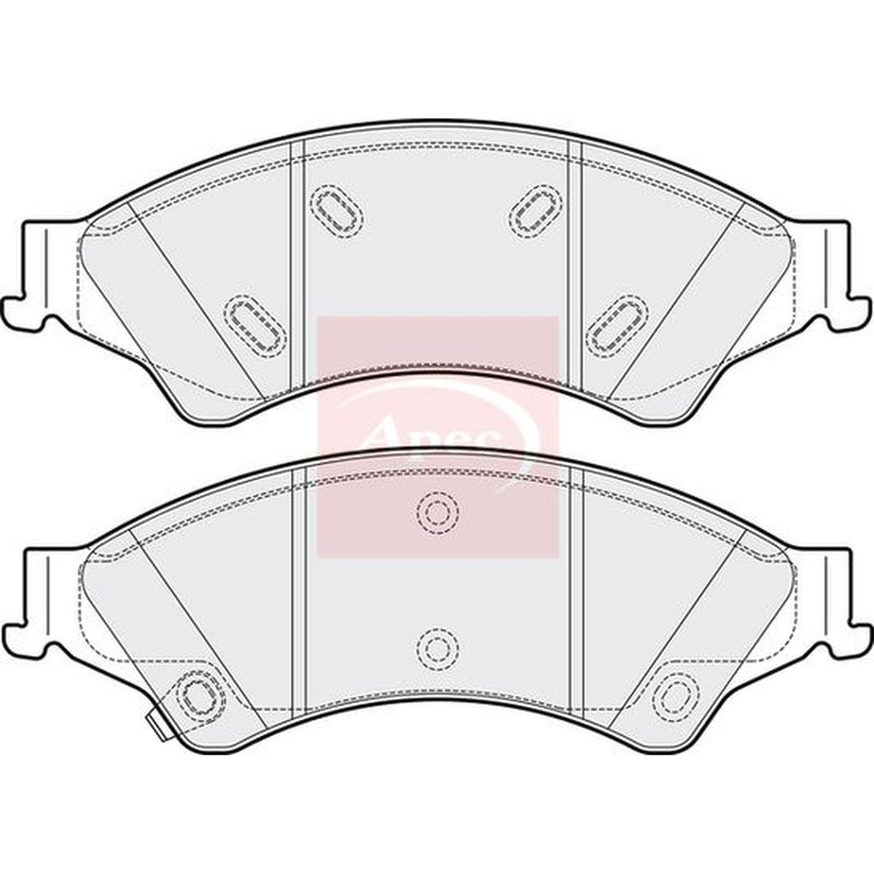 Apec Front Brake Pad Set fits Ford Ranger 2011 on 2.2 2.5 3.2