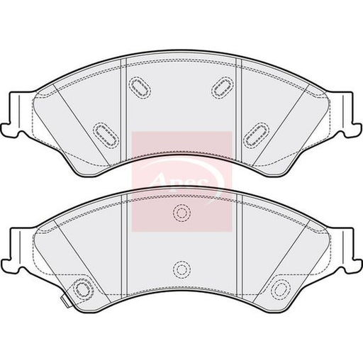 Apec Front Brake Pad Set fits Ford Ranger 2011 on 2.2 2.5 3.2
