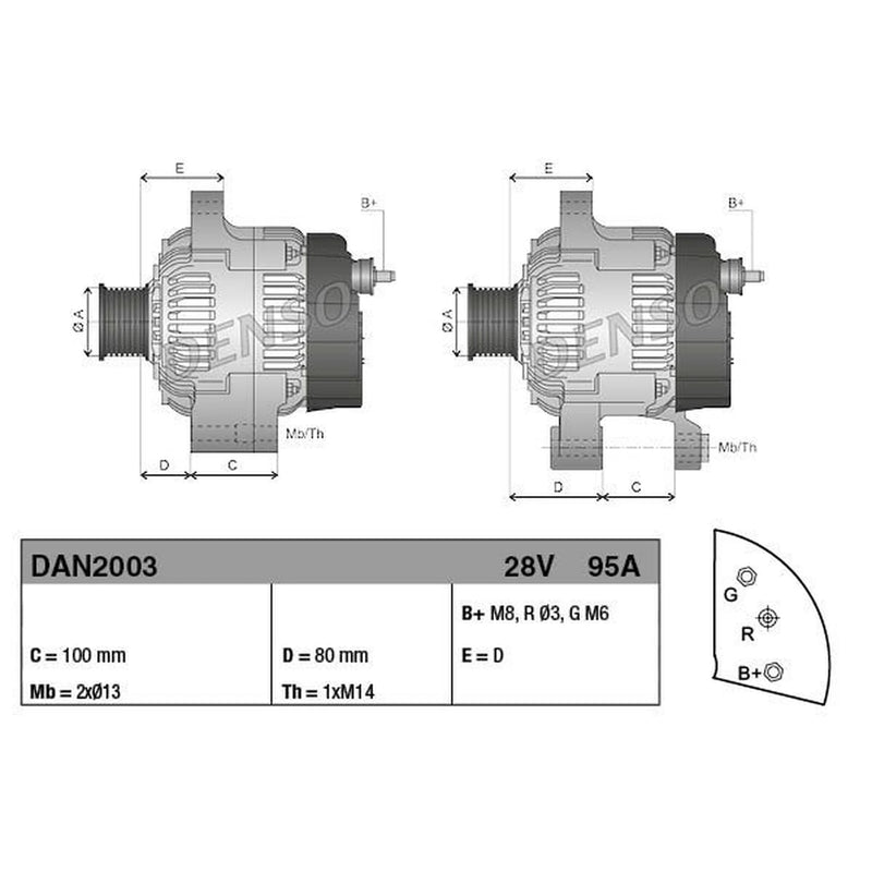 Denso Car Alternator 12V