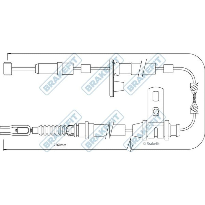 Apec Handbrake Cable Left Rear BBC3295