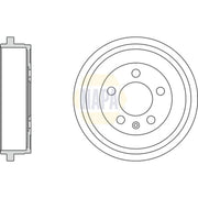 NAPA Brake Drum Assembly Rear NDR1001