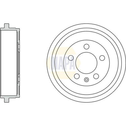 NAPA Brake Drum Assembly Rear NDR1043