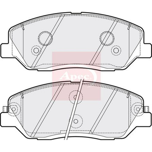 Apec Front Brake Pad Set fits Hyundai Genesis 2011-2014 3.8