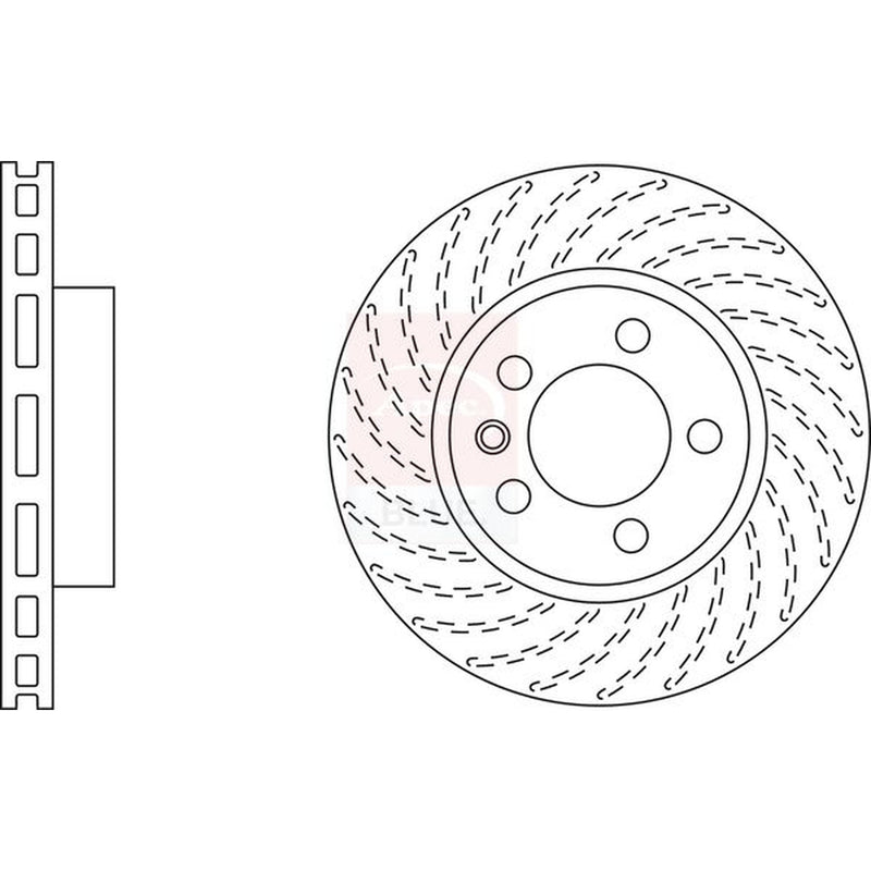 Apec Front Brake Vented Discs & Pads fits VW Touareg 2004-2018 3.0 3.6