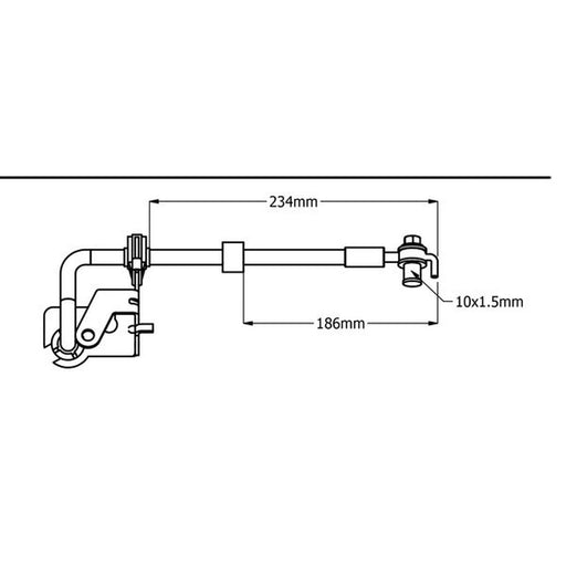 Juratek Brake Hydraulic Hose Line Front Right fits Citroën Berlingo 2018-2019