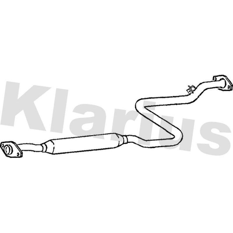 Klarius Box With Centre Pipe Centre fits Mazda 626 1997-2002 1.8 2.0