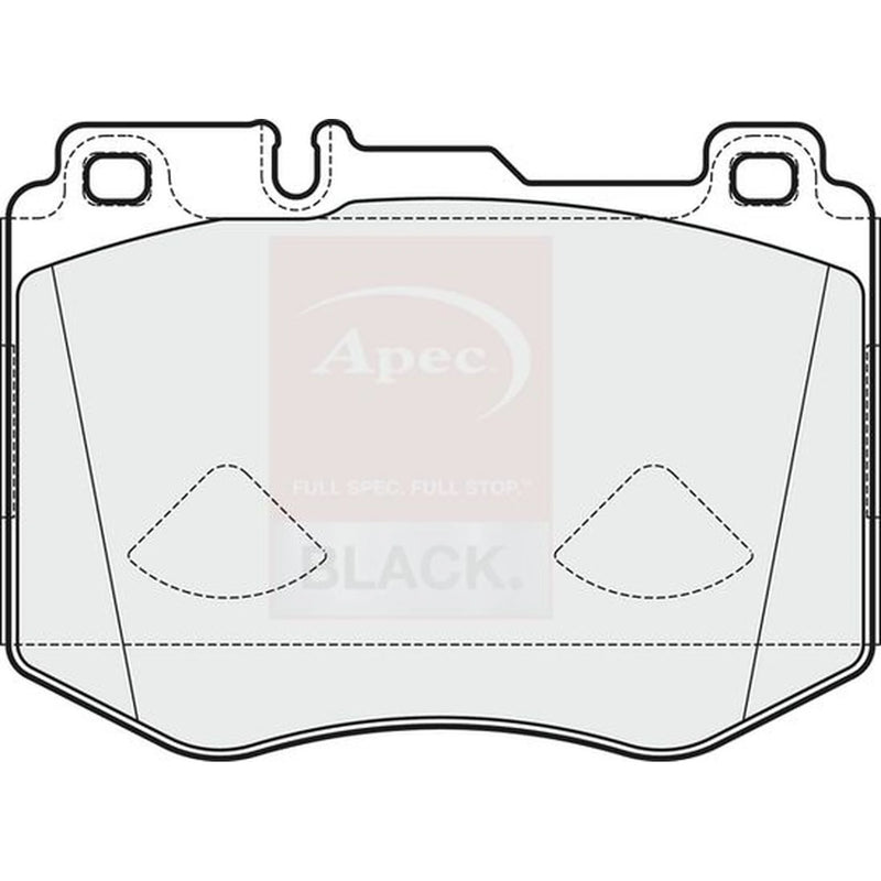 Apec Black Front Brake Pad Set fits Mercedes-Benz C-Class 2014-2023