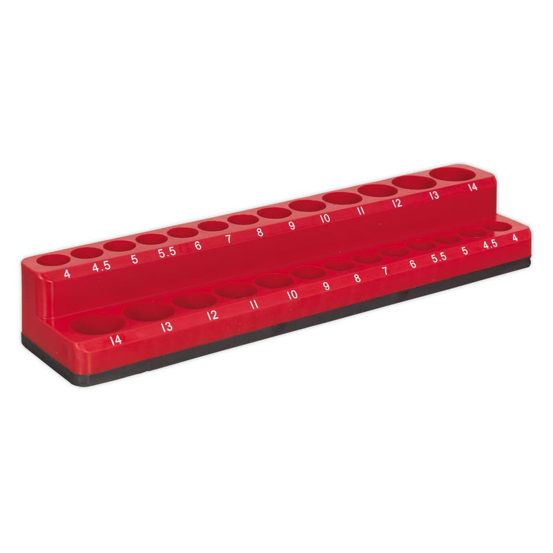Sealey Socket Holder Magnetic 1/4"Sq Drive Capacity 26 Sockets AK27085 Sealey - Dynamic Drive