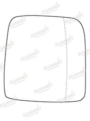 Summit Stick-On Commercial Mirror Glass fits Renault Trafic 16 On RHS Summit - Bars 4 Cars