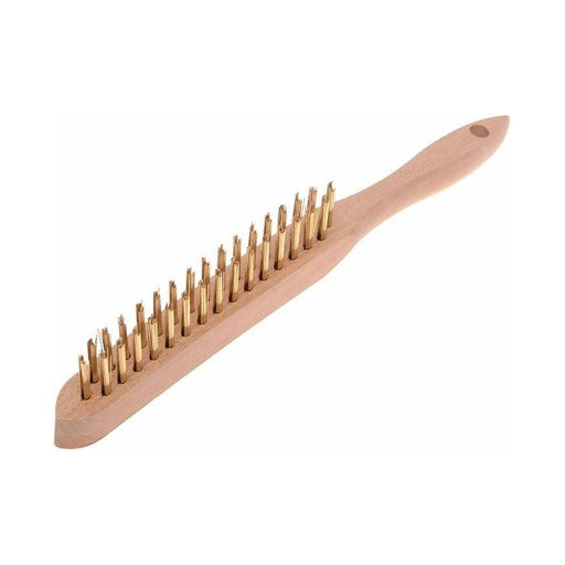 Faithfull 680/B2 Brass Wire Scratch Brush - 2 Row Faithfull - Dynamic Drive