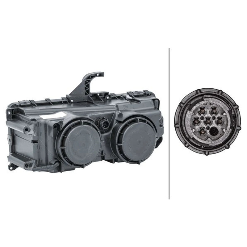 Hella Headlight Headlamp H7/H1 Right fits Mercedes-Benz Axor 2 2004-2005