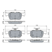 Bosch Front & Rear Pads fits Ford Kuga II 2014-2019 1.5 2.5