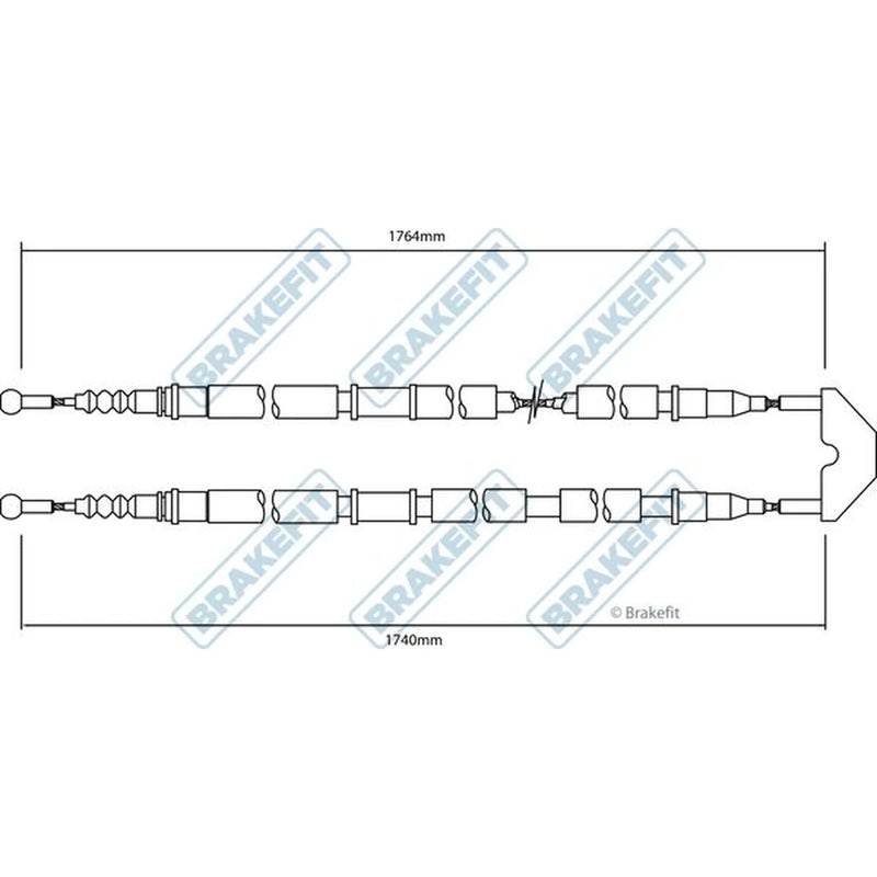 Apec Handbrake Cable Right Rear BBC3499