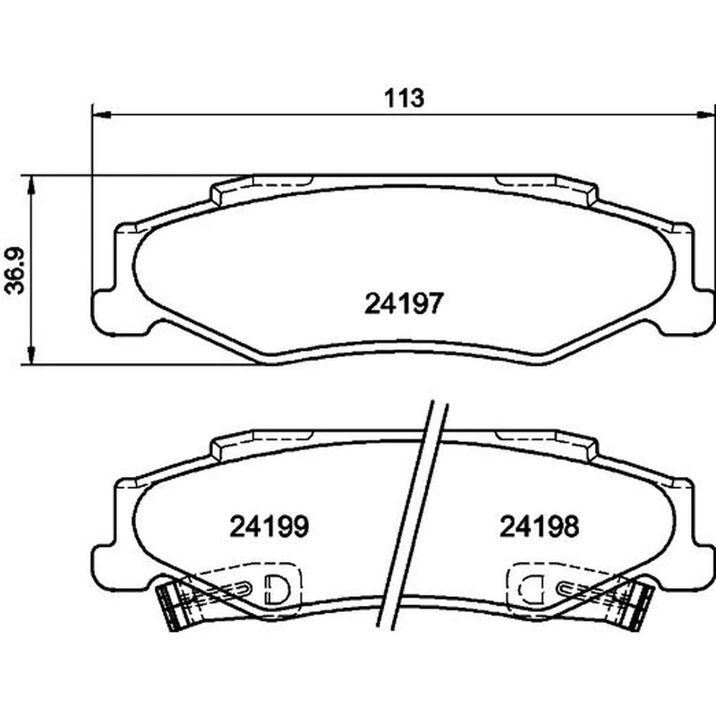 Mintex Rear Brake Pad Set fits Cadillac Xlr 2004-2009 4.4 4.6