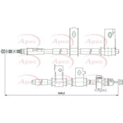 Apec Handbrake Cable Right Rear fits Hyundai I20 I 2008-2015 1.1 1.2 1.4