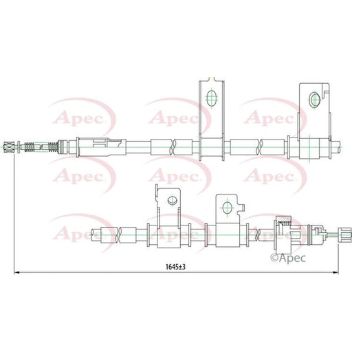 Apec Handbrake Cable Right Rear CAB1230