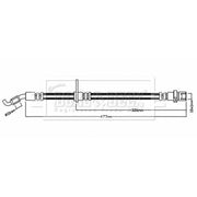 Borg & Beck Brake Hydraulic Hose Line Front Left BBH8842