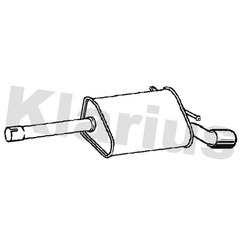 Klarius Box With Tail Pipe Rear fits Mercedes-Benz Clk 2002-2010 209.342 209.442