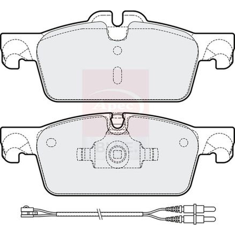 Apec Front Brake Pad Set fits Peugeot 508 I 2010-2018 1.6 2.0
