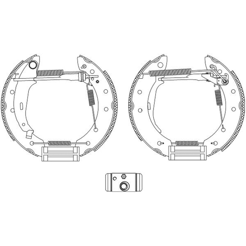 Mintex Brake Shoe Set Axle Kit fits Citroën Saxo 1996-2004 1.0 1.1 1.4 1.5 1.6