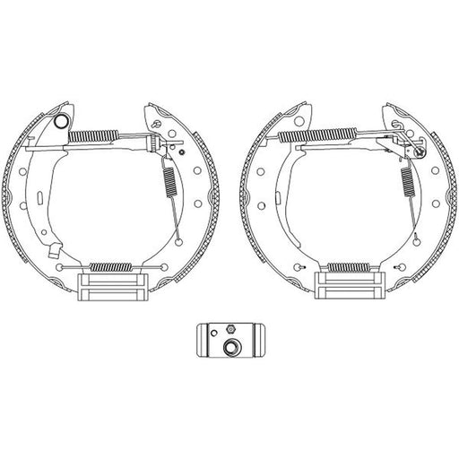 Mintex Brake Shoe Set Axle Kit fits Citroën Saxo 1996-2004 1.0 1.1 1.4 1.5 1.6