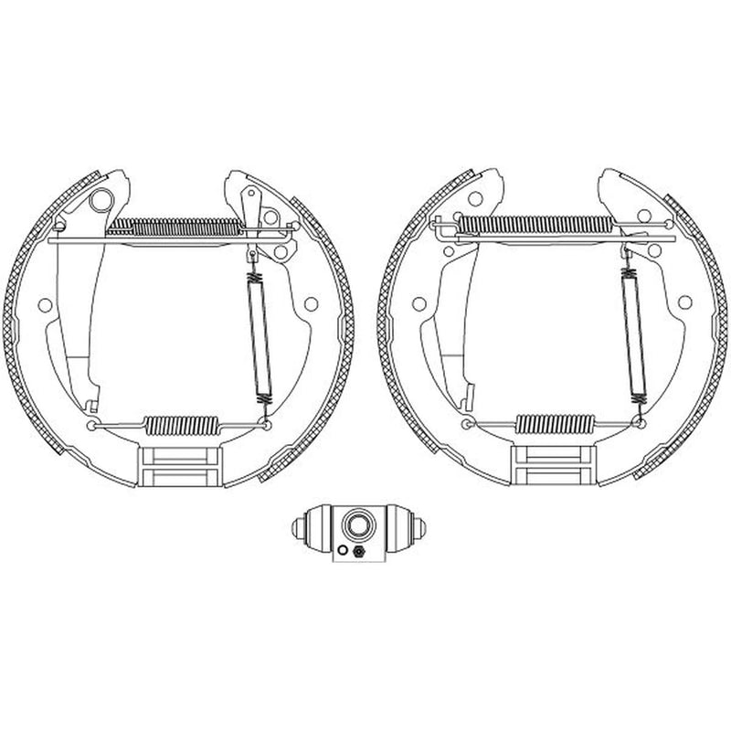 Mintex Brake Shoe Set Axle Kit fits Skoda Octavia I 1996-2010 1.4 1.6 1.9