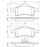Bosch Front & Rear Pads fits Jeep Grand Cherokee 1999-2005 2.7 3.1 4.0 4.7