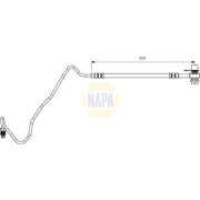 NAPA Brake Hydraulic Hose Line Rear Right fits Seat Cordoba 1993-1996 1.9