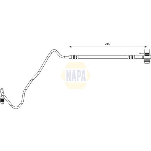 NAPA Brake Hydraulic Hose Line Rear Right fits Seat Cordoba 1993-1996 1.9