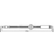 Borg & Beck Brake Hydraulic Hose Line Rear Right BBH8556