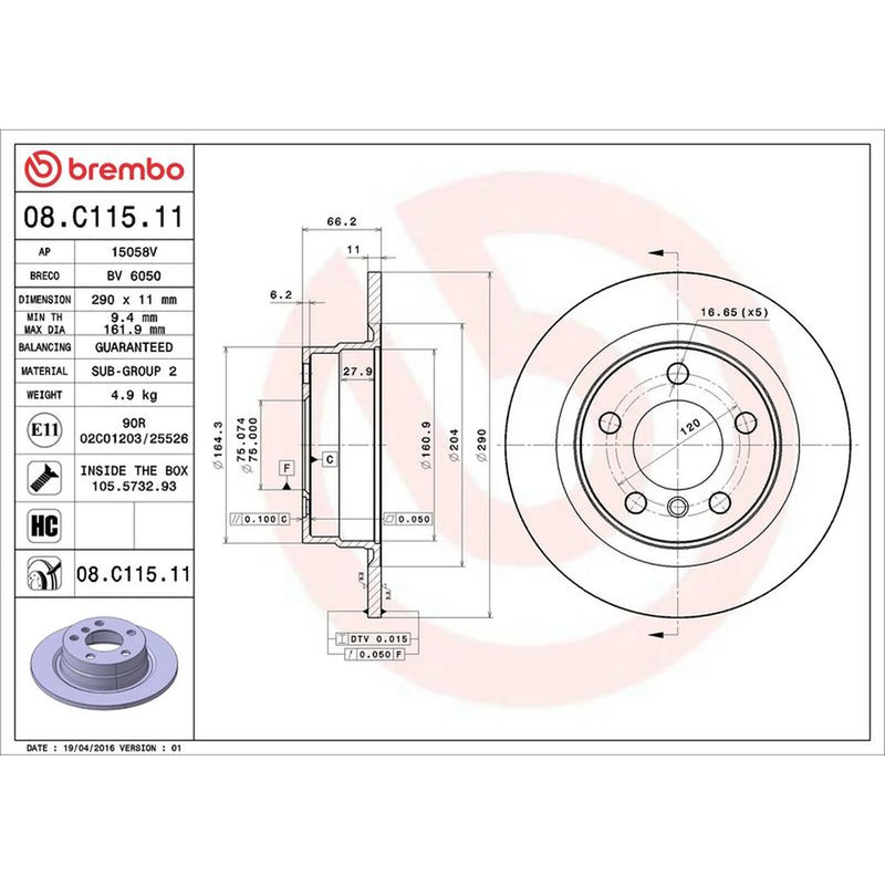 Brembo Front & Rear Brake Discs & Pads fits BMW 1 Sports Hatch 2015-2019