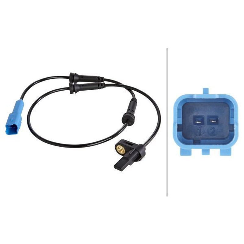 Hella ABS Wheel Speed Sensor Rear fits Peugeot 206 1998-2012 1.1 1.4 1.6 1.9 2.0