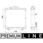 Mahle Engine Radiator fits New Holland Td 5 2011 on 5.100 5.65 5.75 5.80 5.90