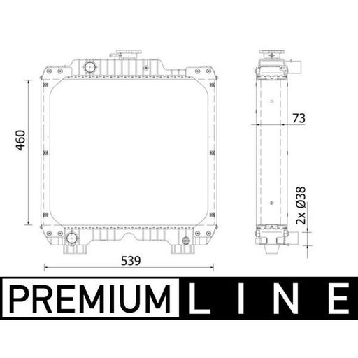 Mahle Engine Radiator fits New Holland Td 5 2011 on 5.100 5.65 5.75 5.80 5.90