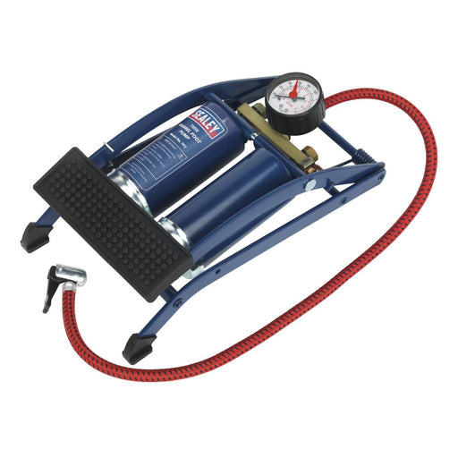 Sealey Foot Pump Twin Barrel Sealey  - Dynamic Drive