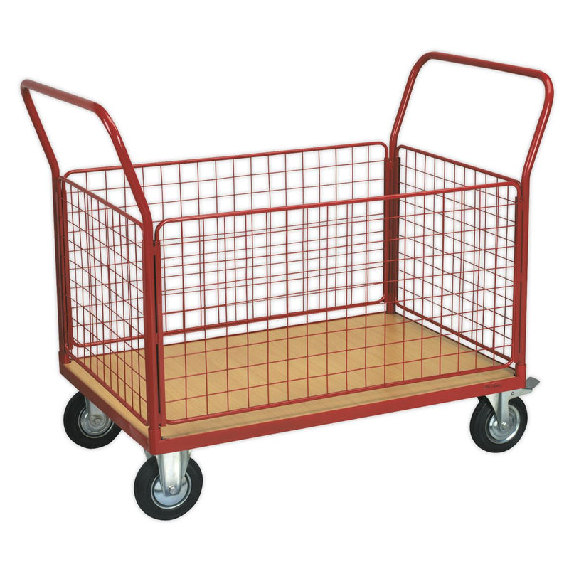 Sealey Platform Truck with 4 Removable Sides 300kg 1200 x 800mm CST773 Sealey - Dynamic Drive