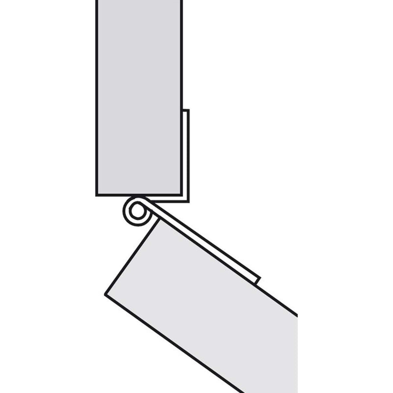 Flush Cranked Hinge in Zinc Plated Steel for 15-19mm Doors Nova - Dynamic Drive