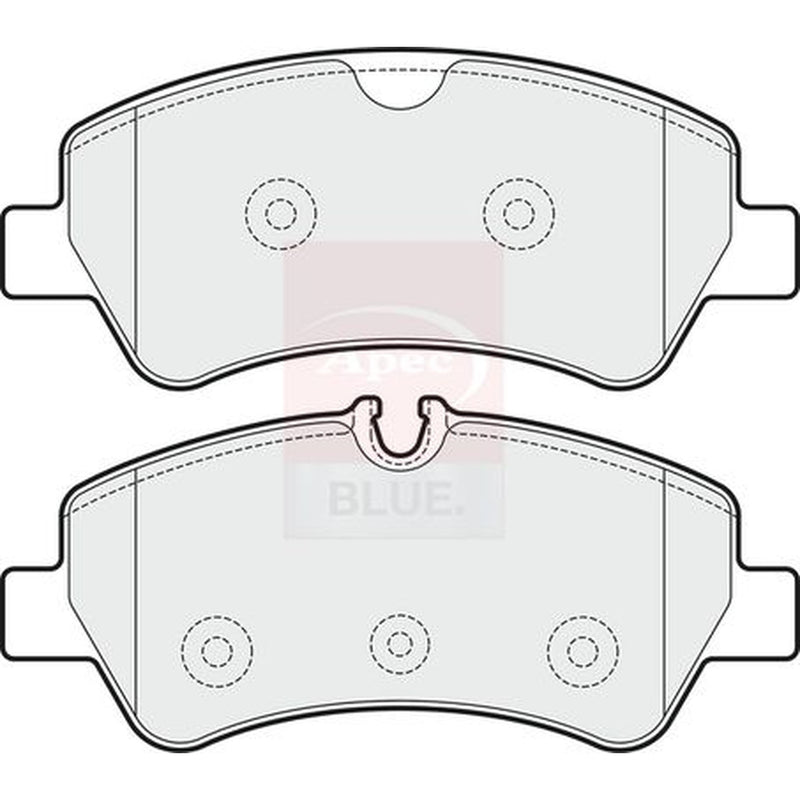 Apec Rear Brake Pad Set fits Ford Tourneo Custom V362 Bus 2012-2023 1.0 2.0 2.2