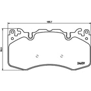 Mintex Front Brake Pad Set fits Land Rover Defender 2020 on 2.0 3.0