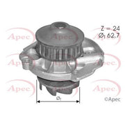 Apec Engine Cooling Water Pump fits Fiat Doblo 2001 on 1.2