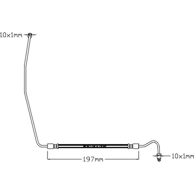 Juratek Brake Hydraulic Hose Line outer JBH1227R