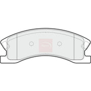 Apec Front Brake Pad Set fits Jeep Grand Cherokee 1999-2005 2.7 3.1 4.7