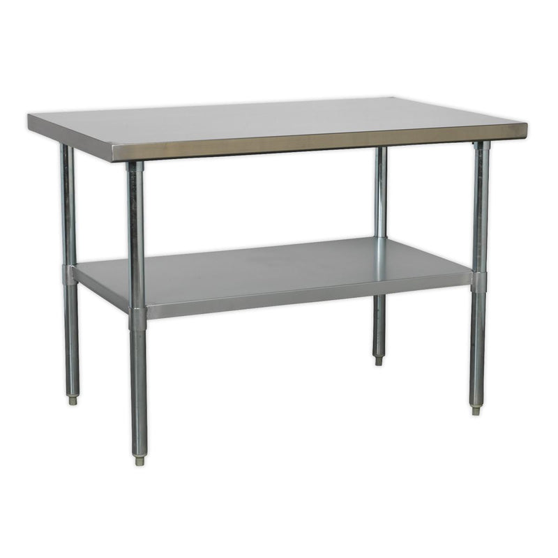 Sealey Stainless Steel Workbench 1.2m AP1248SS Sealey - Dynamic Drive