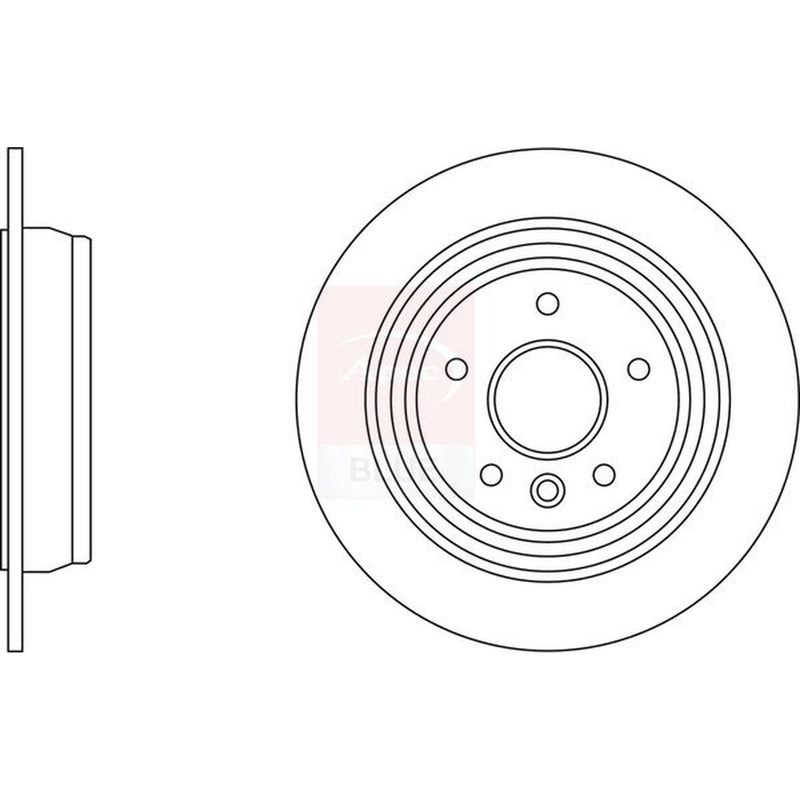 Apec 2 x Solid Brake Discs fits Land Rover Freelander 2 2006-2014 2.0 2.2 3.2
