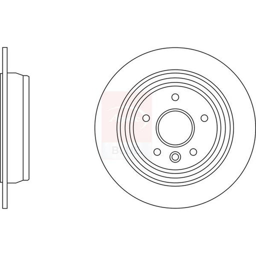 Apec 2 x Solid Brake Discs fits Land Rover Freelander 2 2006-2014 2.0 2.2 3.2