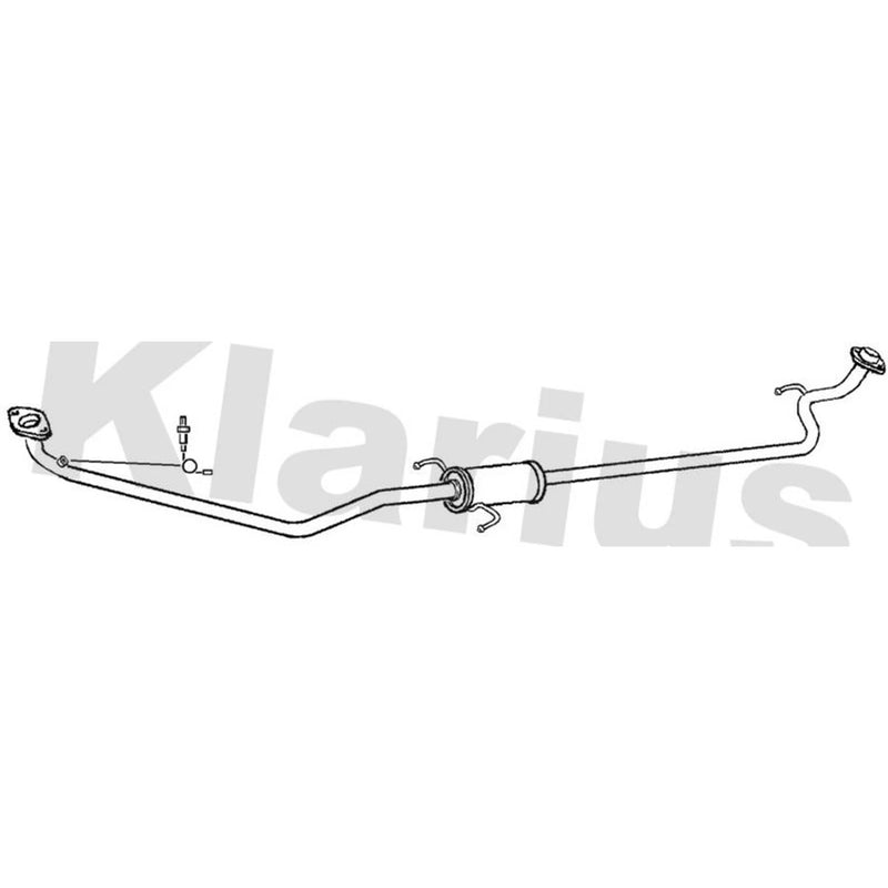 Klarius Box With Centre Pipe Centre fits Toyota Yaris/Vitz 2005-2011 1.0
